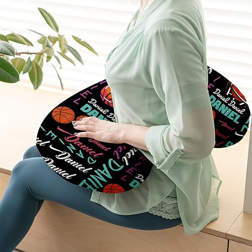 Miniatura 4 de Funda de almohada de lactancia para bebé, con nombre personalizado, tema de baloncesto, en forma de U, para alimentación con biberón, funda de