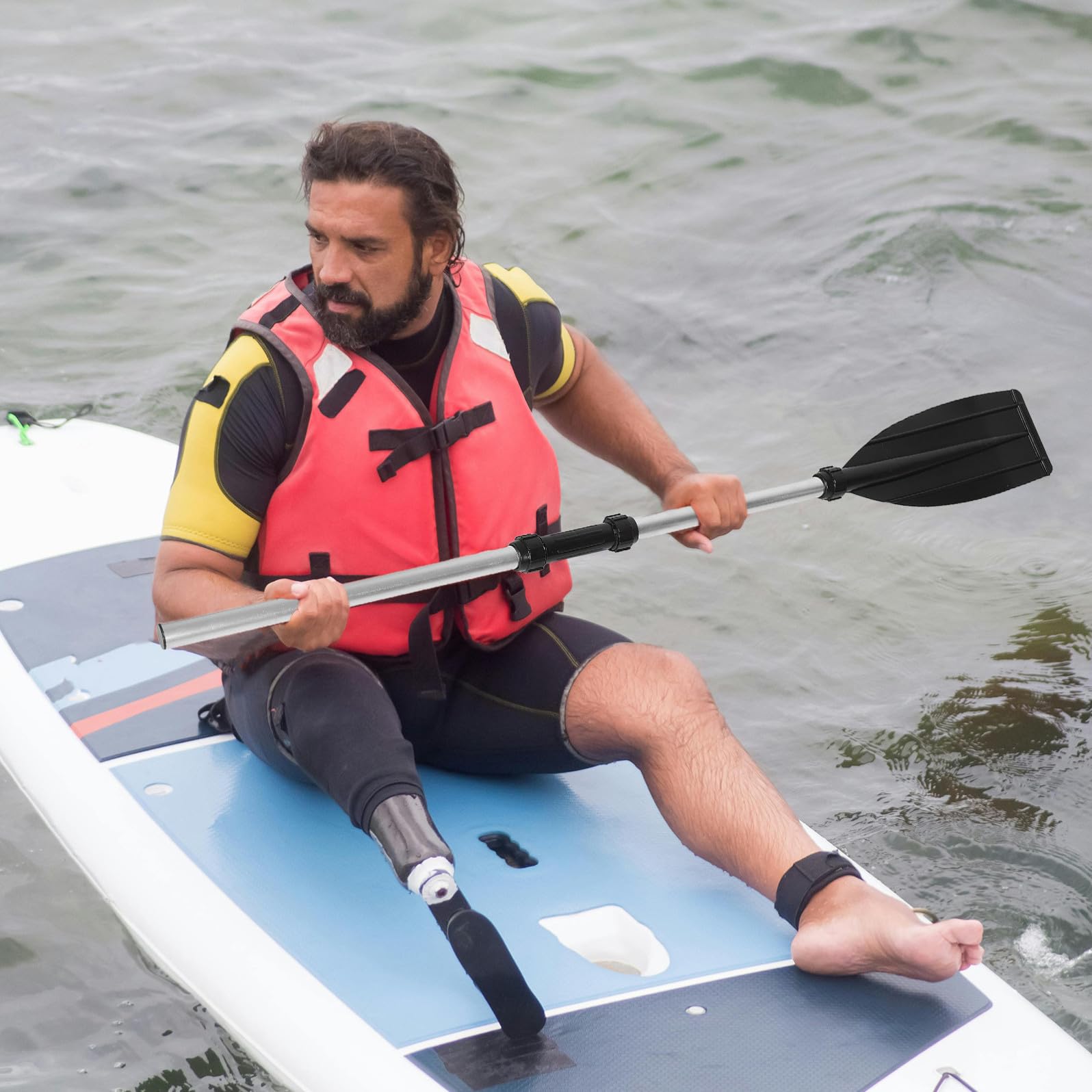 ULTECHNOVO Set di Pagaie in Lega di Alluminio Leggere e Portatili Impugnatura Antiscivolo per Kayak e Imbarcazioni Gonfiabili per Kayak e Sport Acquatici