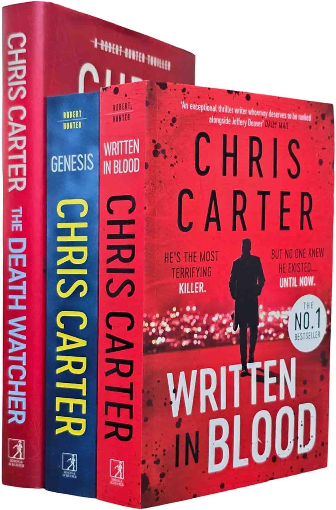 Robert Hunter Series Book 11-13 Collection 3 Books Set (Written in Blood, Genesis & The Death Watcher [Hardback])
