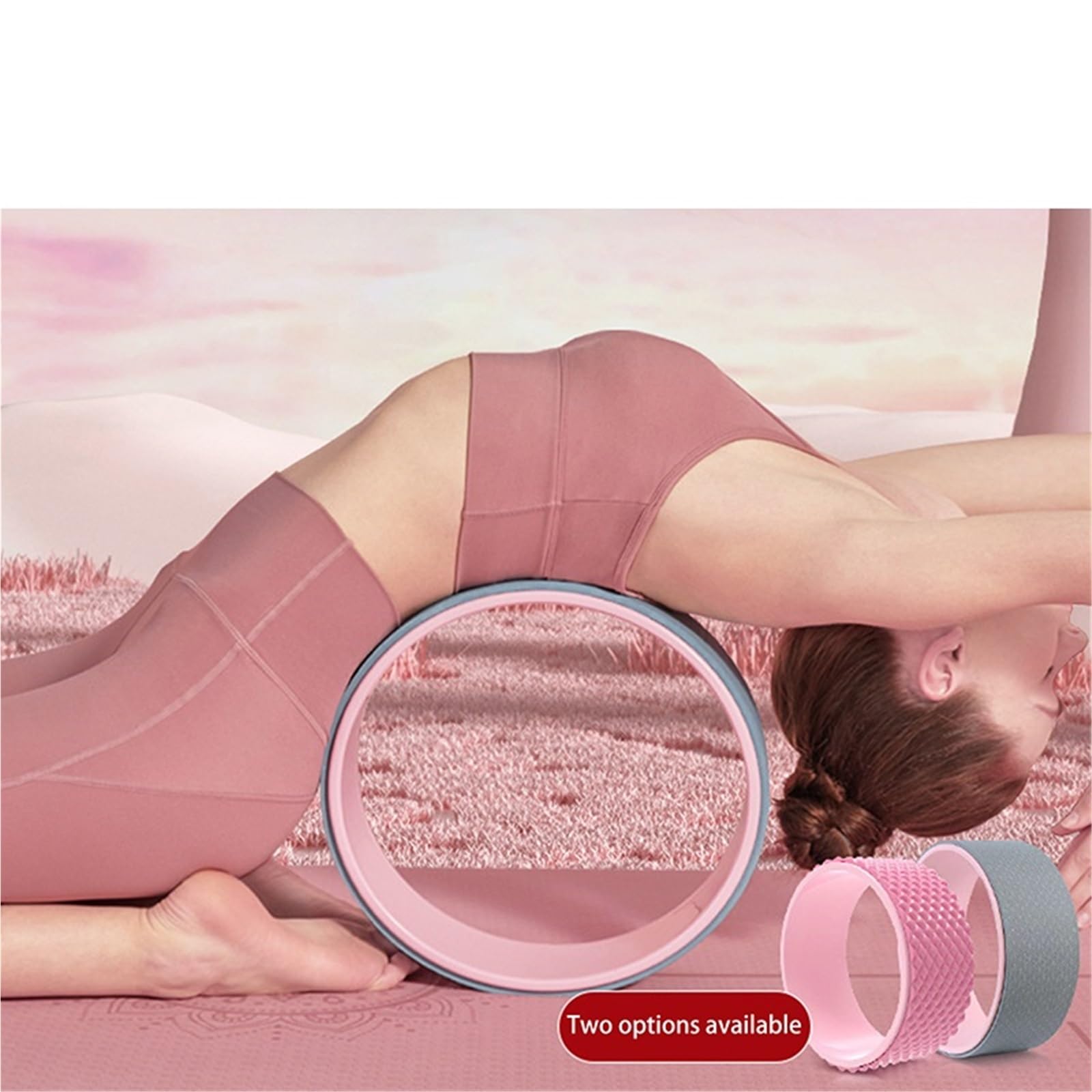 Ruota for yoga, accessori for pilates, attrezzi da palestra, attrezzatura for esercizi, cerchio fitness, massaggio muscolare, rullo for allenamento della schiena per alleviare il mal di schiena