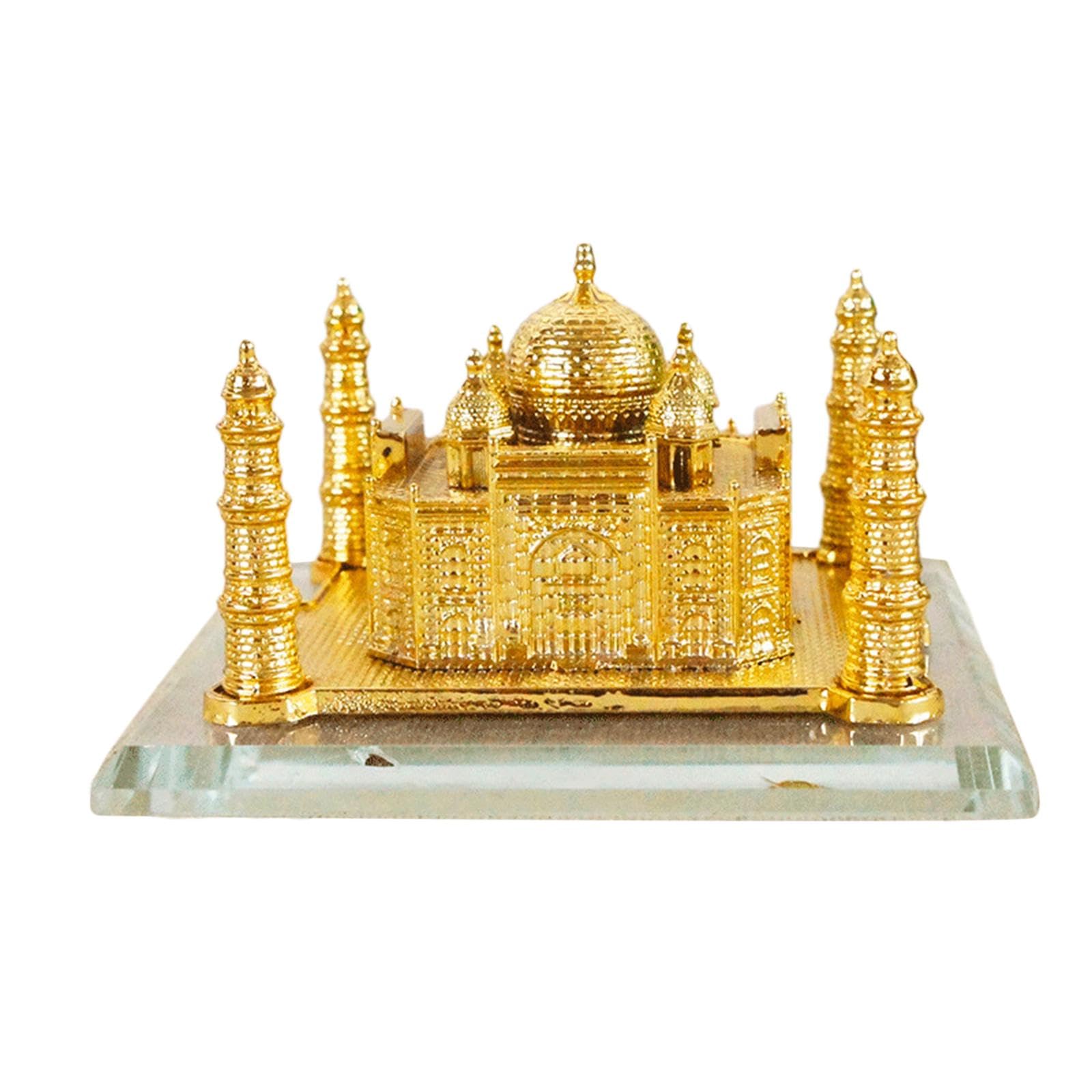 Qianly Alloy Taj Mahal Miniature Building Model Size 10.5x11x16cm Famous Landmark Souvenir for Wedding Party Delicate