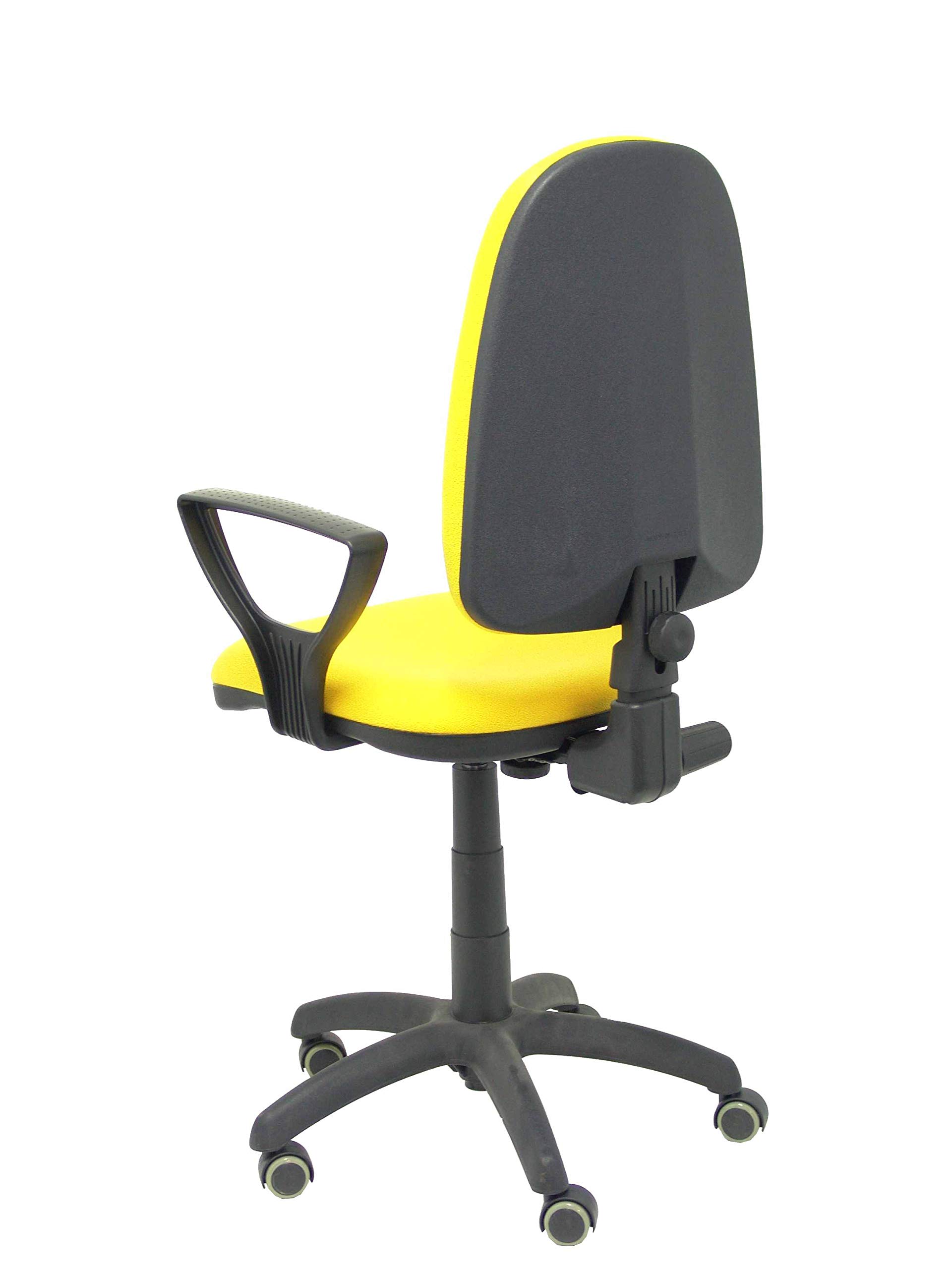 Silla OFICINA PYC 04CP ERGONOMICA PERMAN.C/R PARQUET Bali Amarillo (C/Brazos FIJOS)