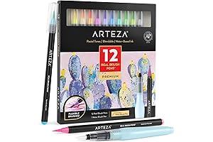 ARTEZA's 12-Piece Pastel Watercolor Markers Set: Unleash Your Artistic Creativity