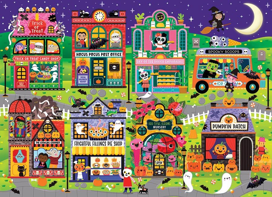 Cobble Hill Family Piece's 350 Puzzle -Boo Town - Sample Poster Included