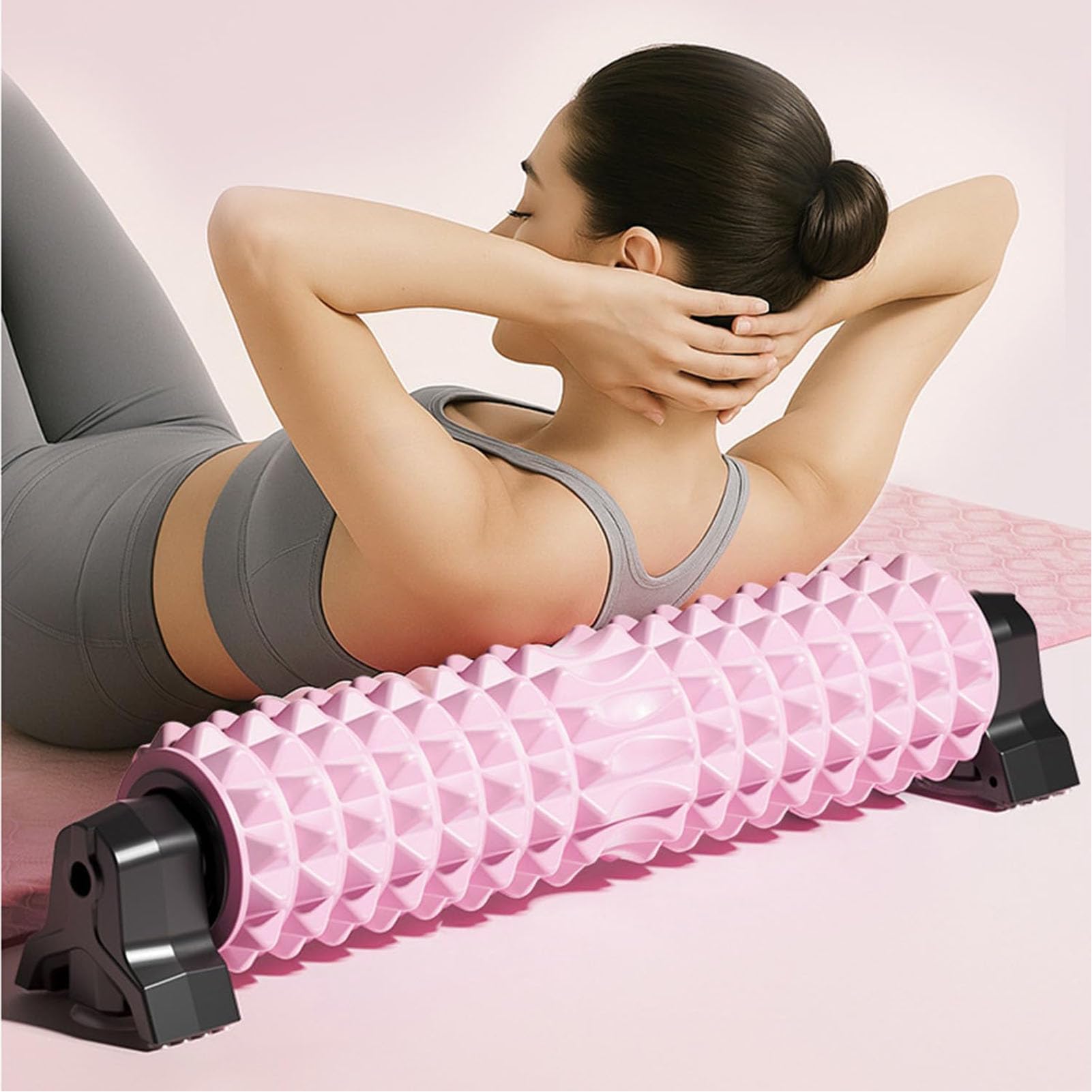 EMUKOEP Versatile Rullo in Schiuma da Massaggio, Design Funzionale a Ventosa per il Sollievo dei Tessuti Profondi, Perfetto per il Massaggio Muscolare e il Recupero Dopo Allenamenti