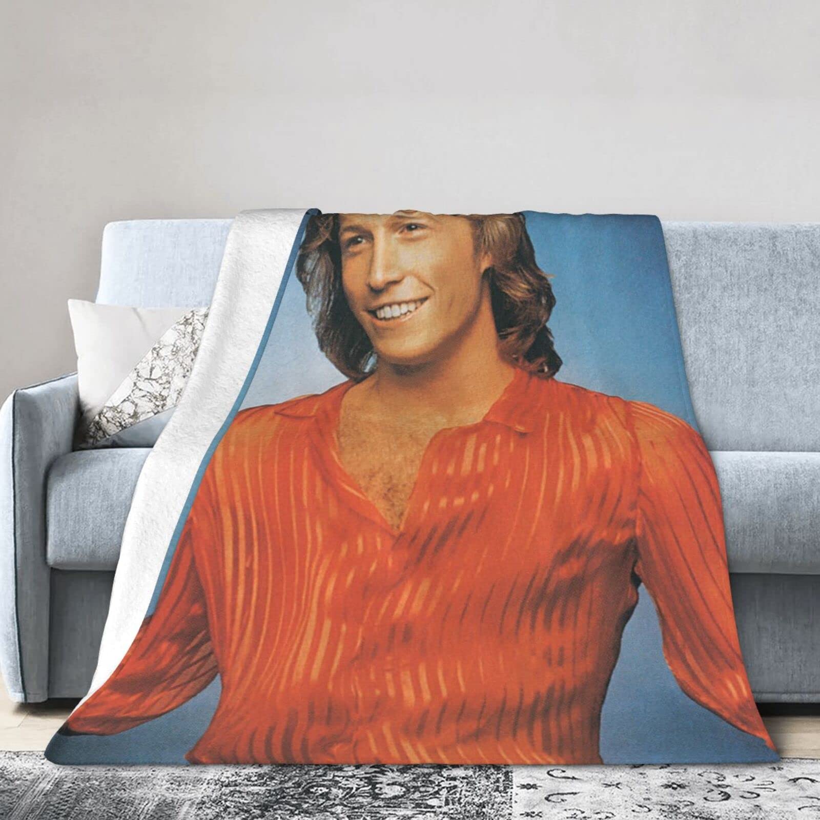 Andy Gibb Soft Blanket Microfiber Fleece Blanket Throw Ballfor Bedroom Living Room Couch Bed Sofa for 50"X40"