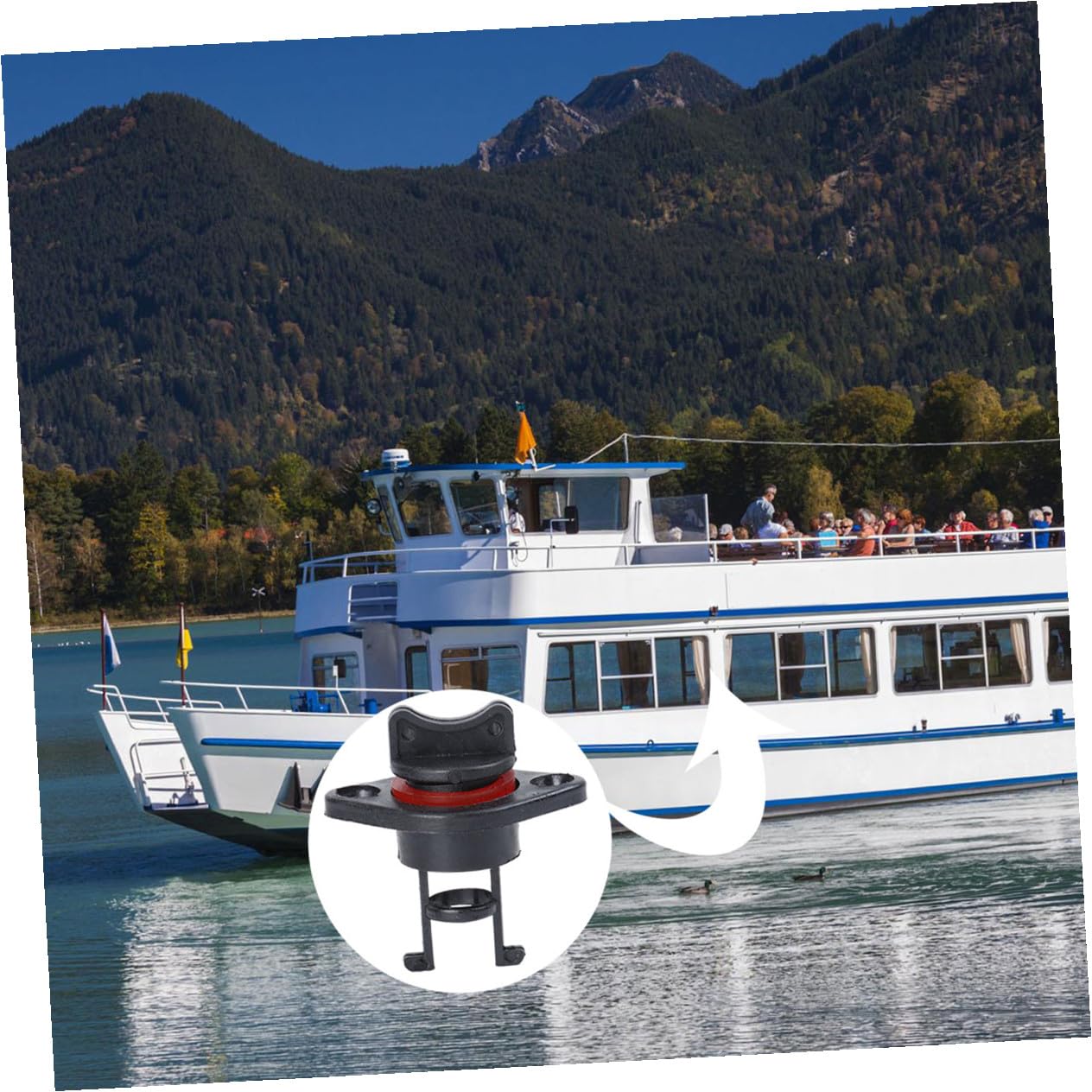 Mipcase Bouchon d'eau en Plastique en Nylon Accessoires de Bateau Prise de dalot de Bateau canoë Bateaux Accessoires Marins Bouchon de vidange du Bateau Bouchon de dalot