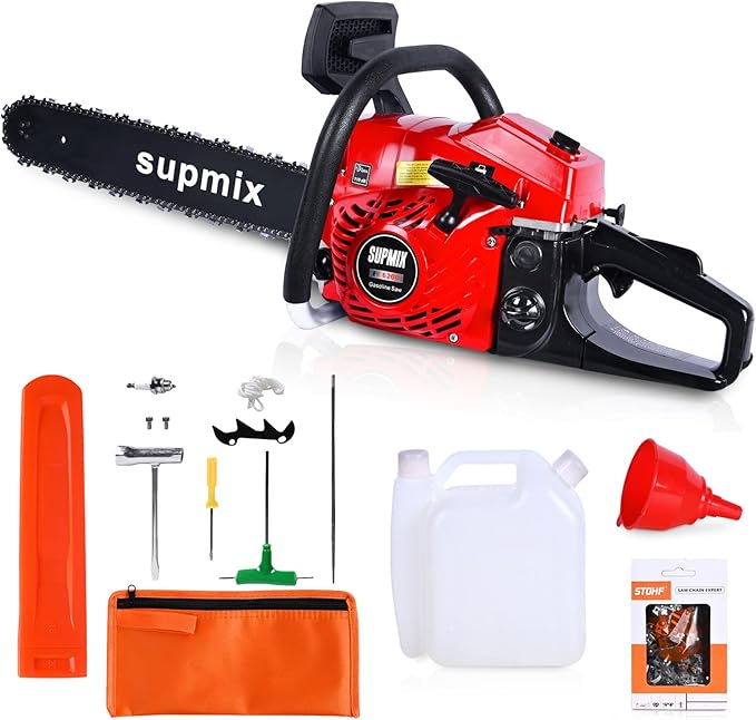 Gas Chainsaw,60 CC Gas Chainsaw Handheld Cordless Petrol Chainsaws,2