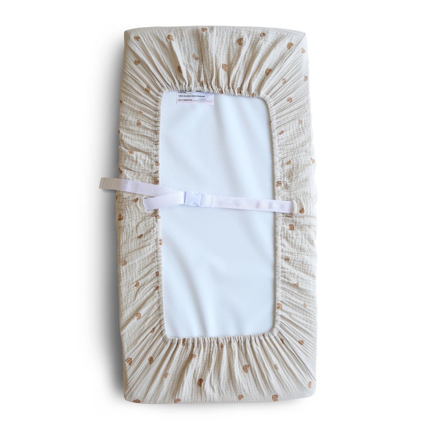 Extra Soft Muslin Fitted Changing Pad Cover | Standard Changing Pad Cover 72x48x13cm | Breathable | Fully Elastic Edges | Material: 100% Cotton (Rainbow)