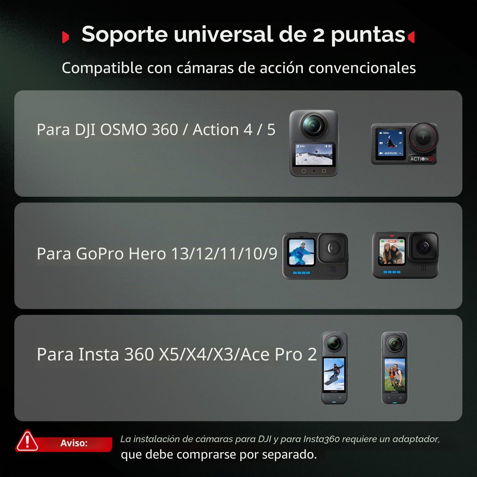 SMALLRIG Soporte Magnético de Cuello con Correa para Pecho, para Video POV Hands-Free para dji Osmo Pocket 4/3/360/Action 4/5, para GoPro Hero 12/11/10/9, para Insta360 X5/X4/X3/Ace Pro - 5567