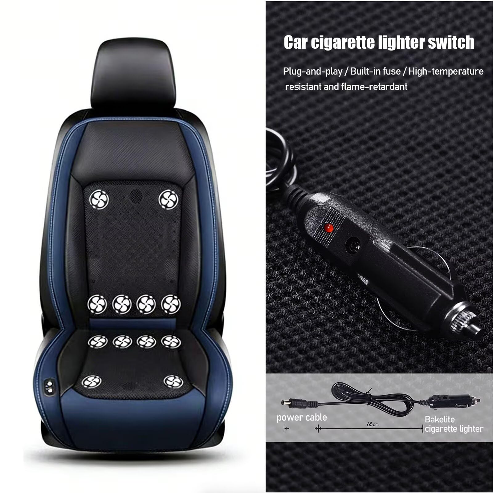 Coche Funda Asiento Ventilada, Solo Compatible con Mercedes GLA H247 2019-2024 Enfriador De Asiento De Coche, Almohadilla De Asiento Transpirable Ventilada, Poco Ruido Funda De Asiento