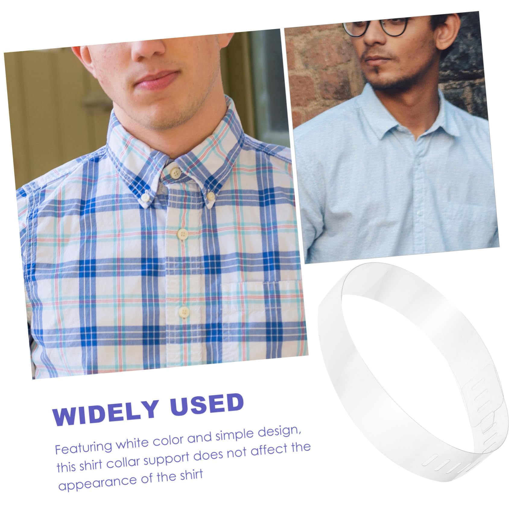 100piezas Collar De Pvc Soporte De Cuello De Camisa Insertos De Cuello De Camisa Para Hombres Suministros Fijación
