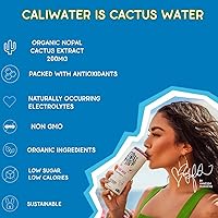 Vista 3 de Caliwater - Agua orgánica de cactus Nopal con antioxidantes raros + electrolitos para hidratación y recuperación, a base de plantas, sin OMG, sin