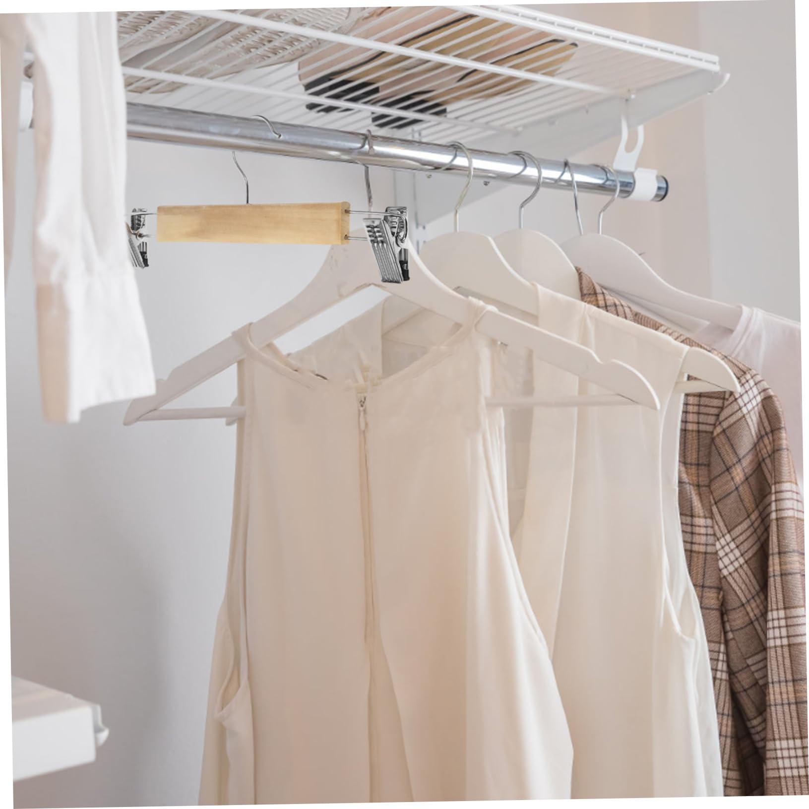 10stücke Teiliges -hosenbügeln Mit Clips Platzsparende rutschfeste Kleiderbügel Für Hosen Röcke Leggings Und Socken Langlebig Und Multifunktional Für Ordentliche Garderobe