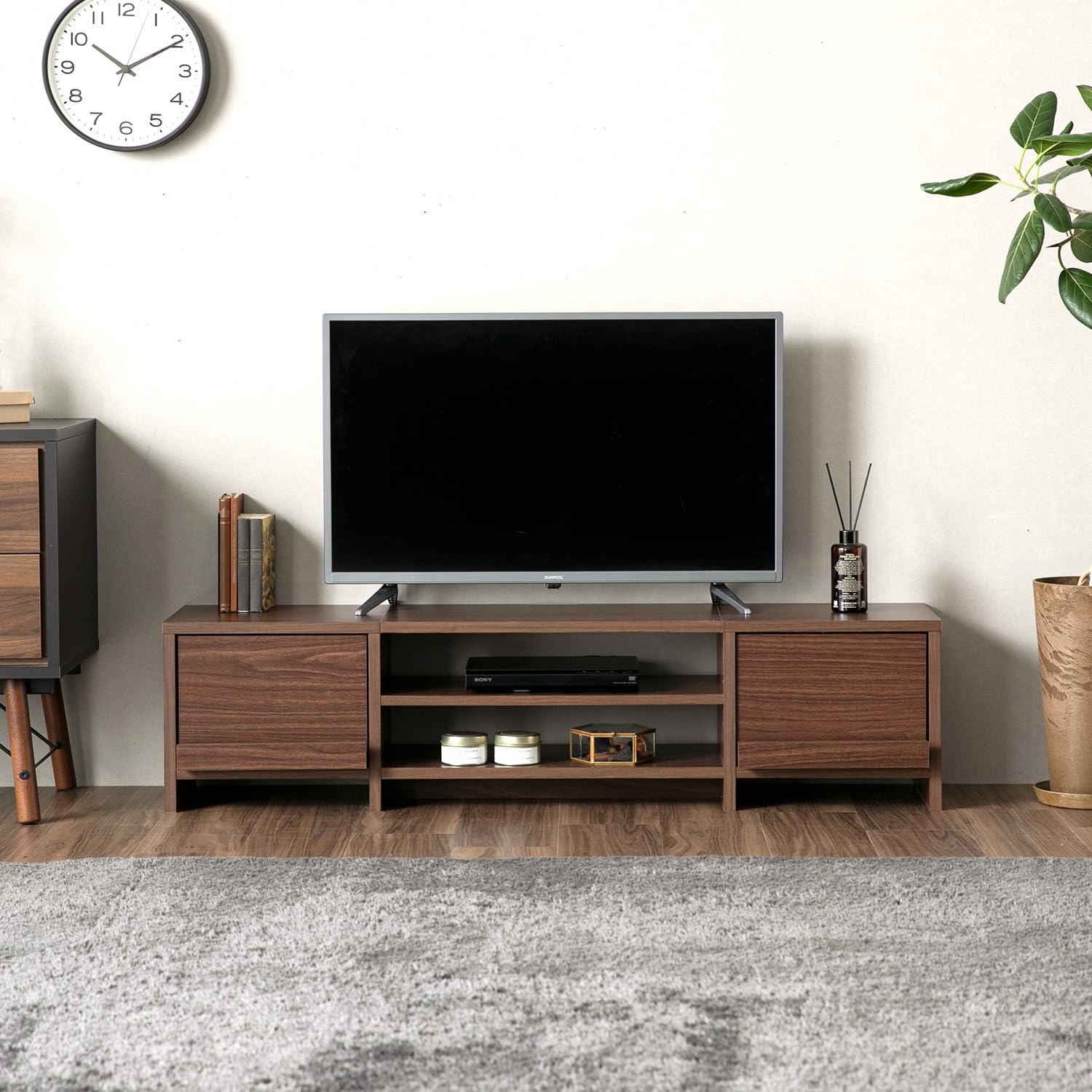 Amazon｜モダンデコ テレビ台 32-50型 対応 120cm幅 ホワイト