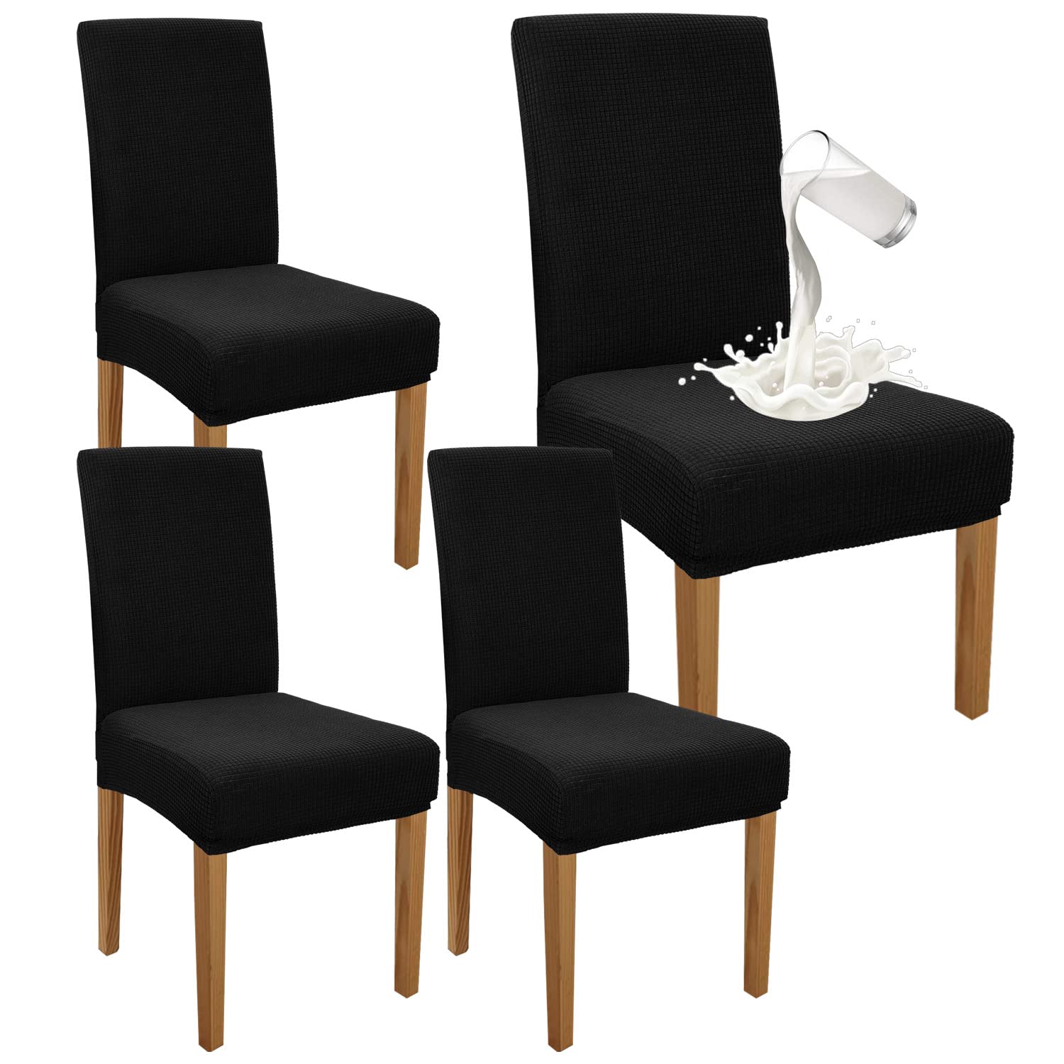 Granbest Premium Wasserdicht Esszimmer Stuhl Abdeckungen, Stretch Hohen Zurück Stuhlhussen Slipcover Für Esszimmer, Abnehmbaren Stuhl Schutz Für Bankett, Küche, Party