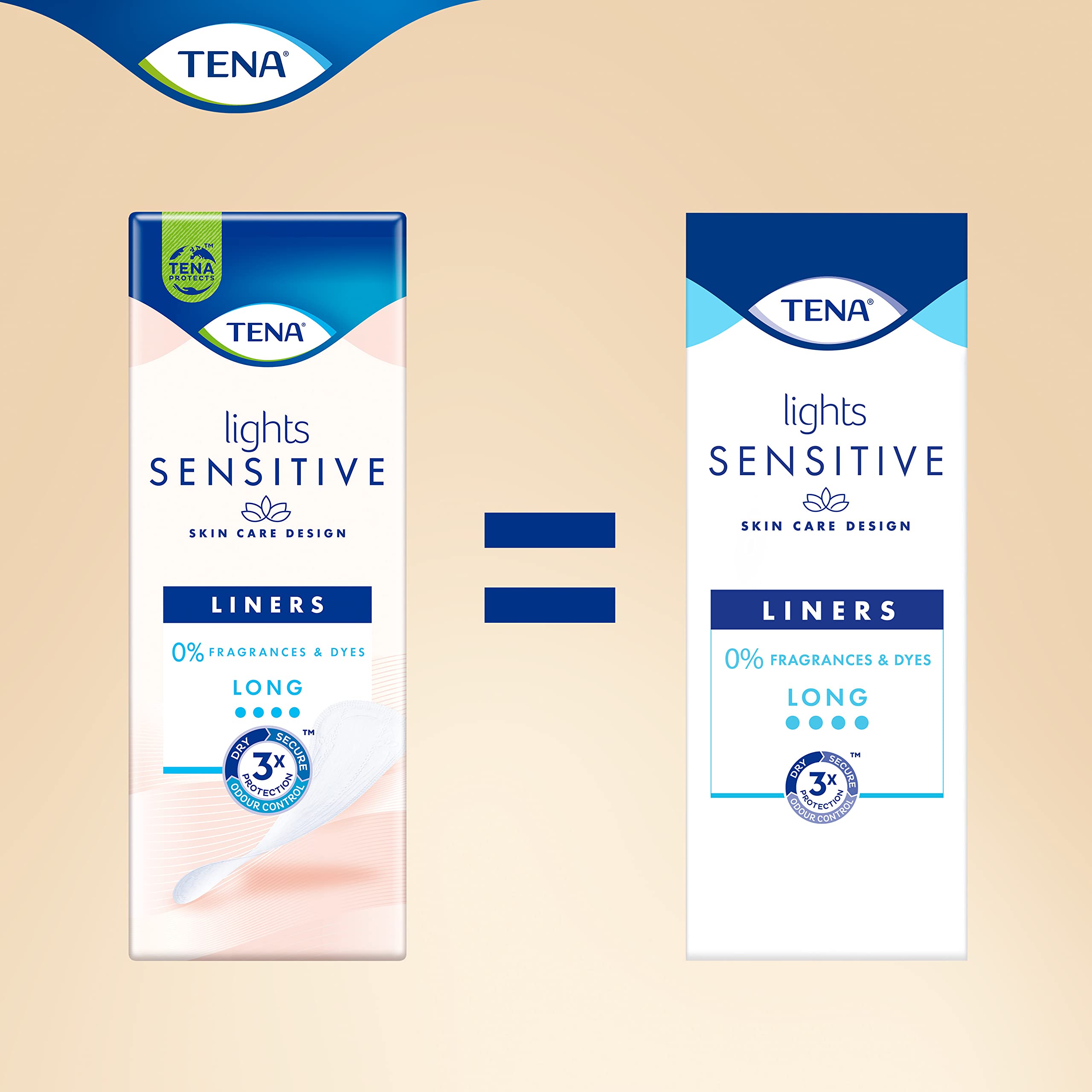 TENA Discreet Sensitive Long 20 - Protegeslip Delgado y Extra Largos - Compresas Finas para Incontinencia y Pérdidas de Orina Inesperadas - 120 Protectores Anatómicos Transpirables
