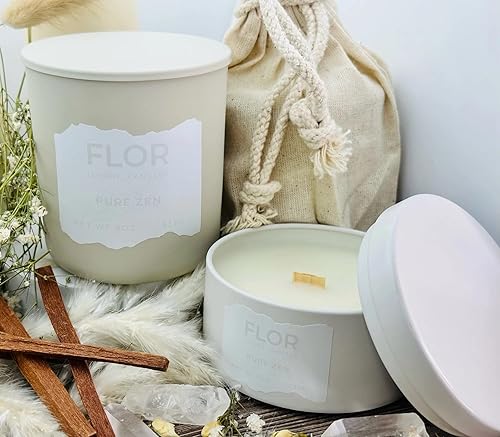 Pure Zen Luxury Candle 2 in 1 Gift Set 8oz 5oz