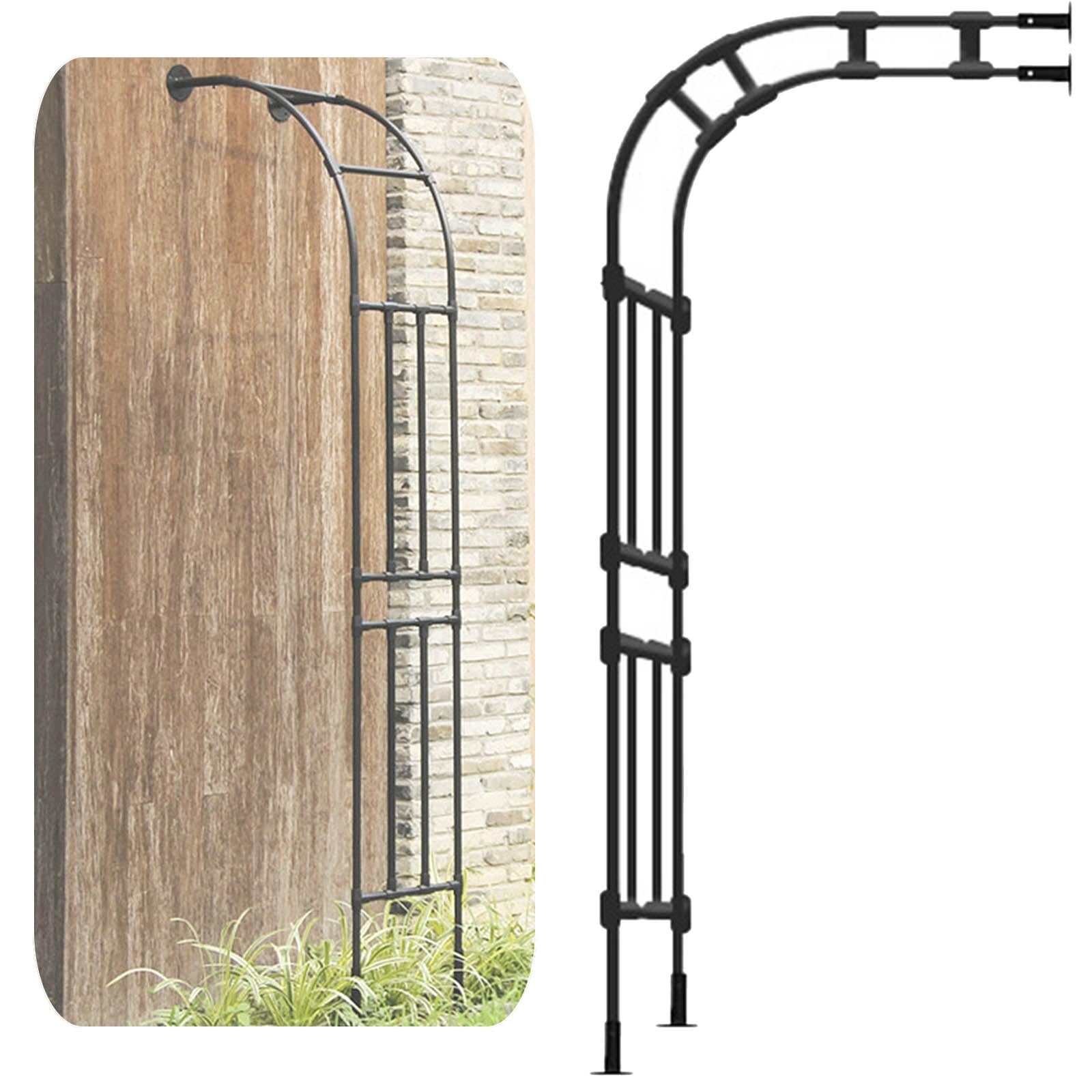 Demi-Arche De Jardin Arceau À Roses Metal 60/90/120/150/180/220/240/260/300cm Large, Support pour Plantes Grimpantes,Arcade À Roses(180cm W x 240cm H)