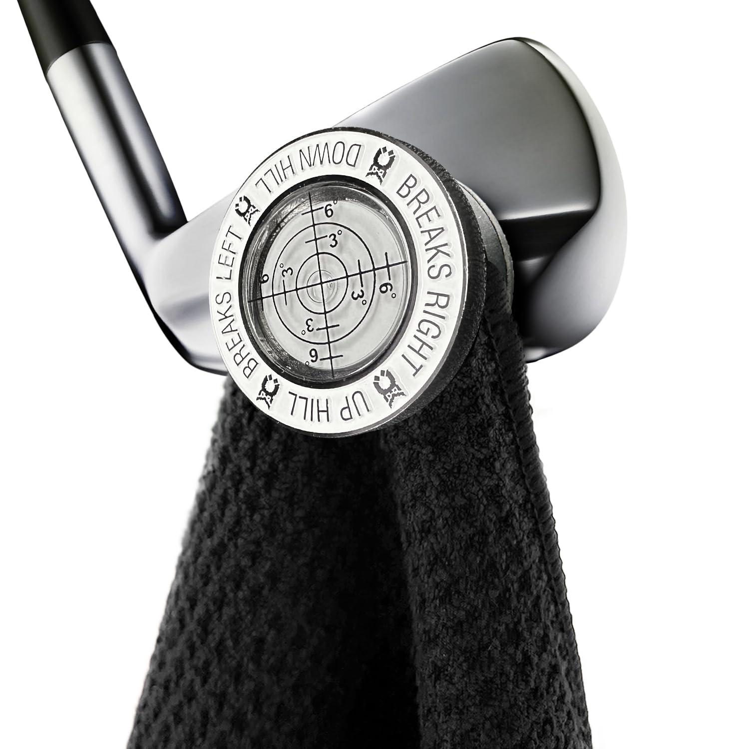 MagnetOwl - Magnetic Clip for Any Golf Towel - Removeable and Reusable Golf Towel Magnet - Add Industrial Strength Magnet to Any Towel - Strong Hold to Golf Bags, Clubs or Carts (Bubble White)