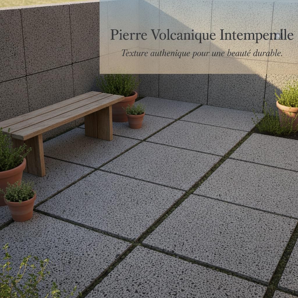 Dalle Pavage Pierre Volcanique Antique