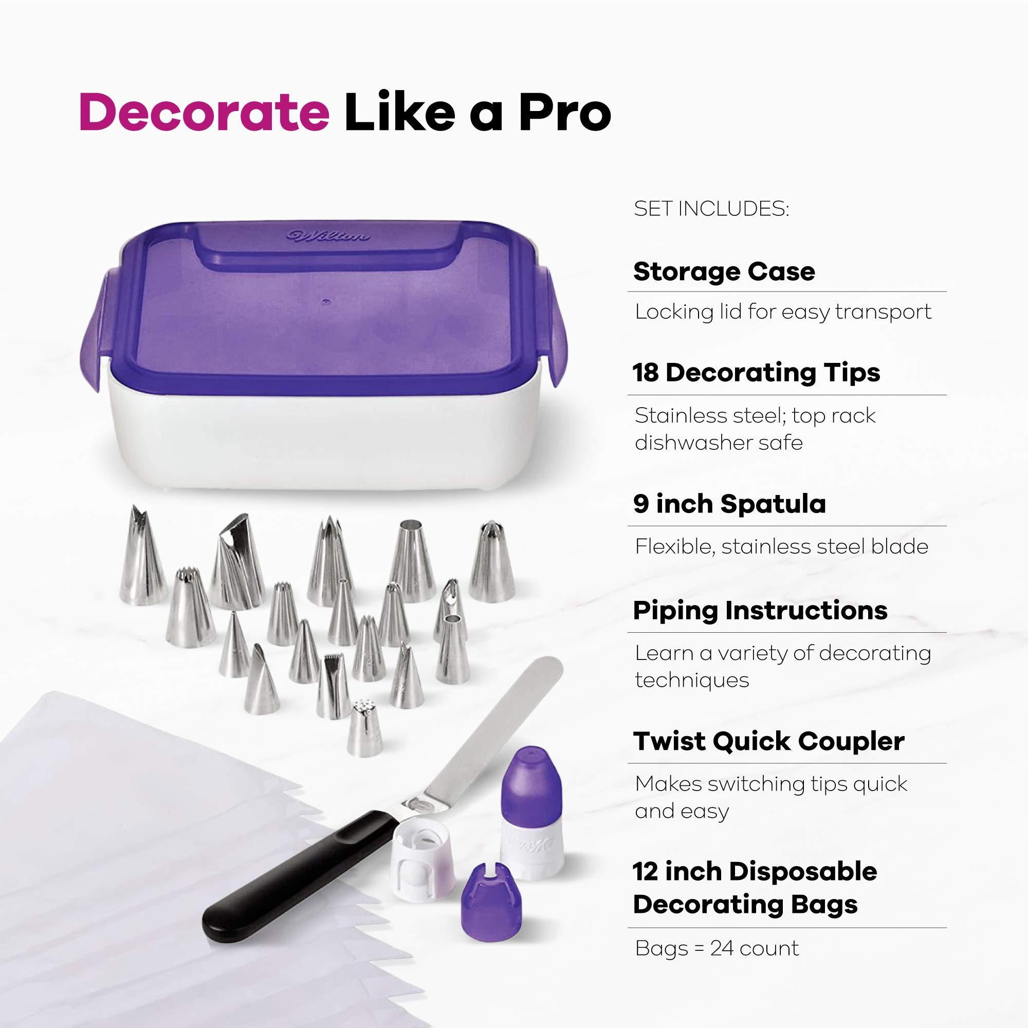 Buy Wilton Deluxe Cake Decorating Kit with Piping Tips and Pastry Bags