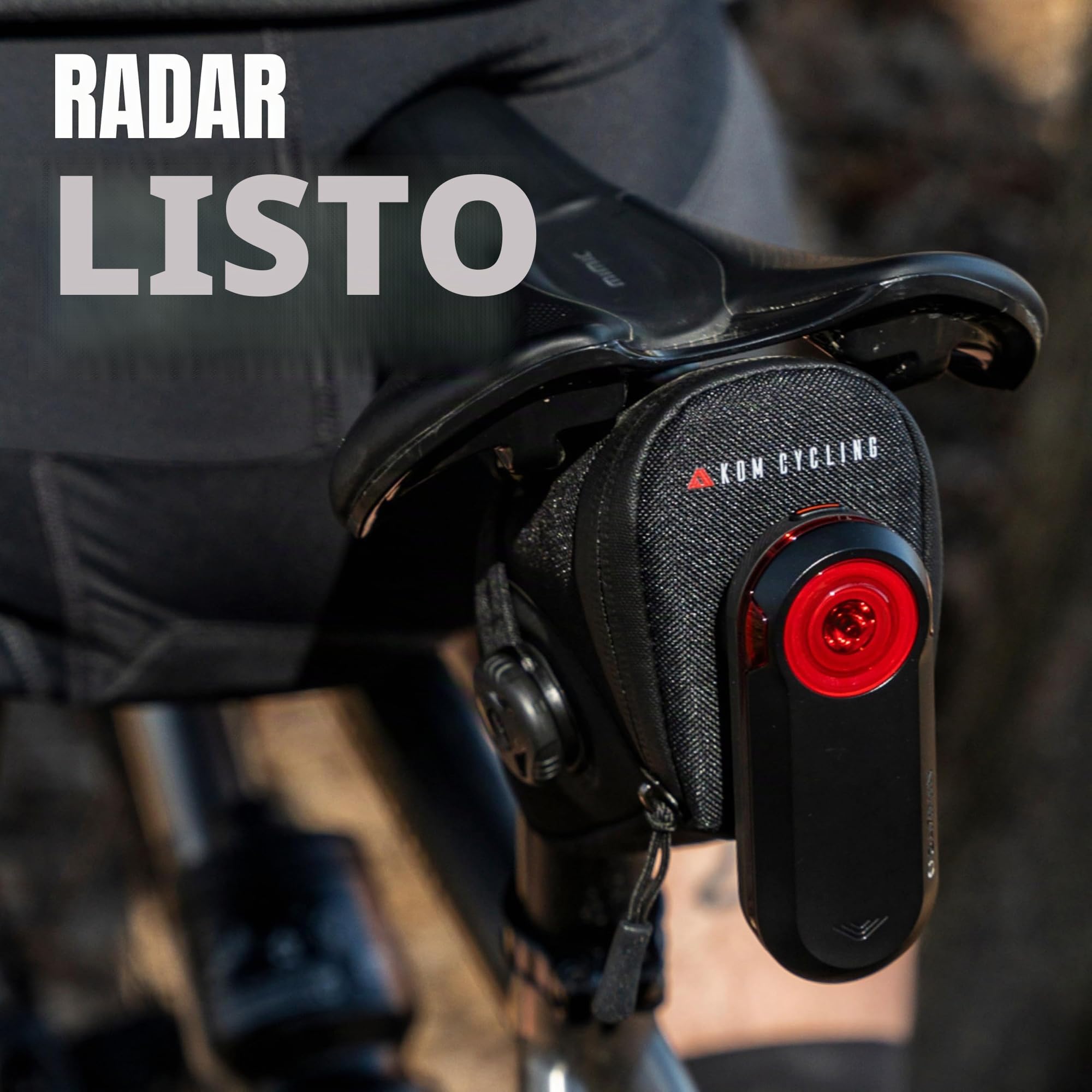 KOM Cycling Bolsa pequeña para sillín seguro con múltiples herramientas, tubo y palancas de neumáticos