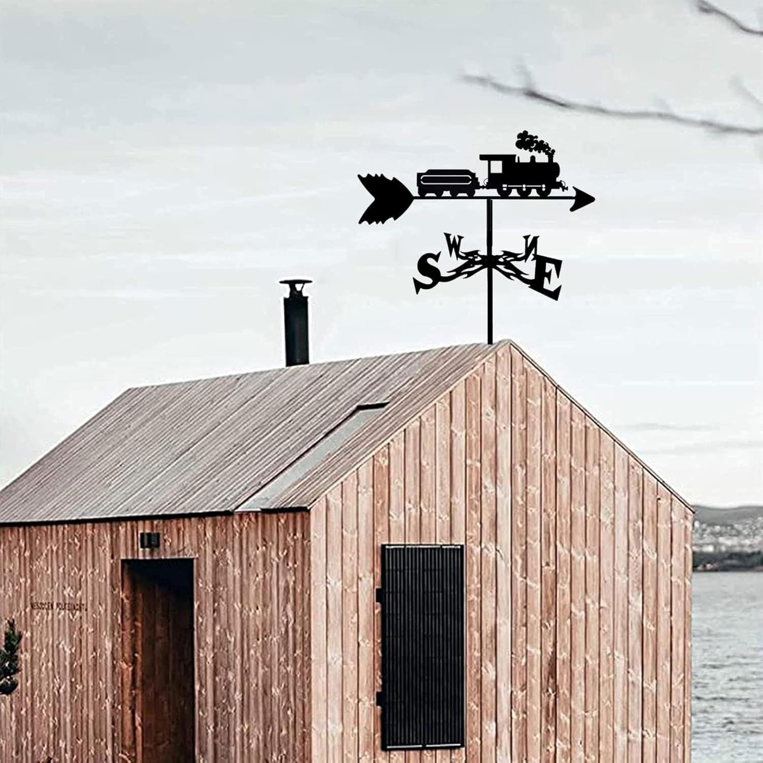 列車風向計、屋根装飾風向計、防錆コーティング付き風向計、屋外庭芝生金属ブラケット風向計