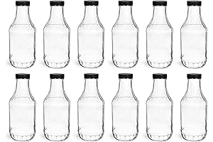 North Mountain Supply 16 oz Glass Bottles with Plastic Lids
