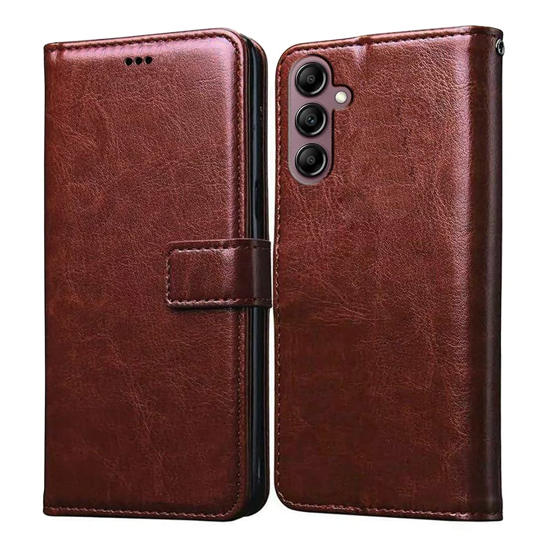 Casotec Flip Cover for Samsung Galaxy A14 5G | Premium Leather Finish | Inbuilt Pockets & Stand | Flip Case for Samsung Galaxy A14 5G (Brown) (B0BTDFGPMH) Amazon Price History, Amazon Price Tracker