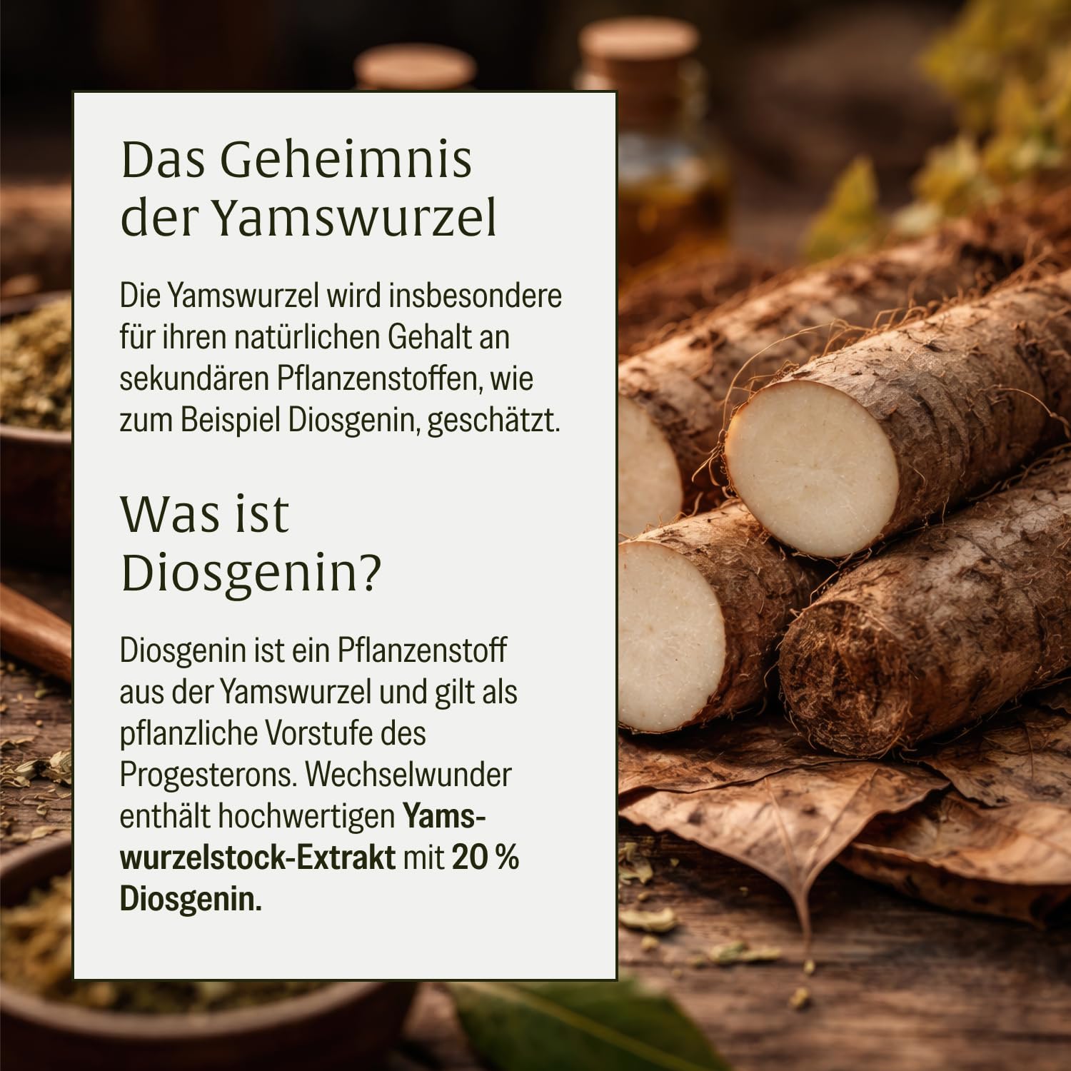 NATURTREU® WECHSELWUNDER - 500mg Yamswurzel mit 340mg Rotklee, Baldrian, Eisen, Vitamin B9 und B12 Kapseln hochdosiert - 90 Kapseln