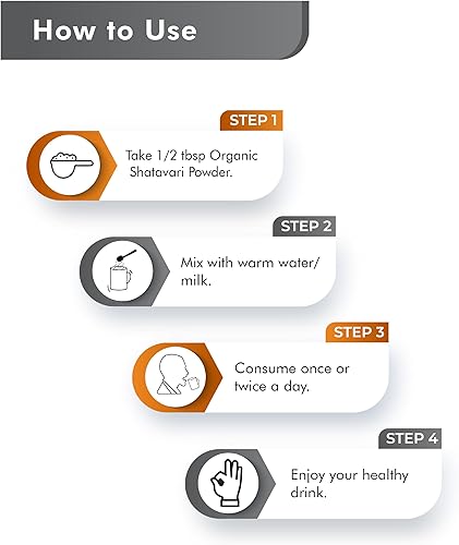Miniatura 5 de Just Jaivik Shatavari en polvo 100% orgánico, orgánico USDA, 1/2 libra/8.01 oz, espárragos racemosus, rejuvenecedor para Vata y Pitta que promueve