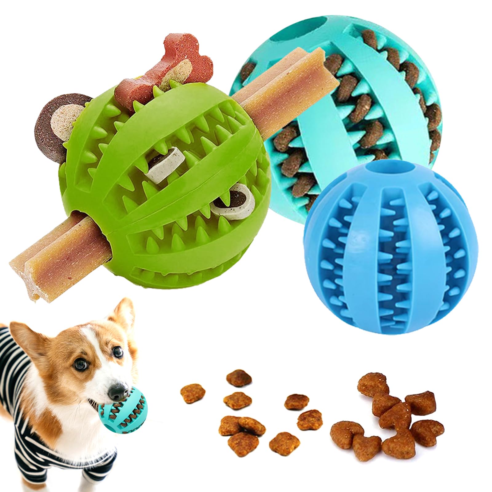 TYXHXTF 3 Pcs Dog Treat Dispenser Ball Toy