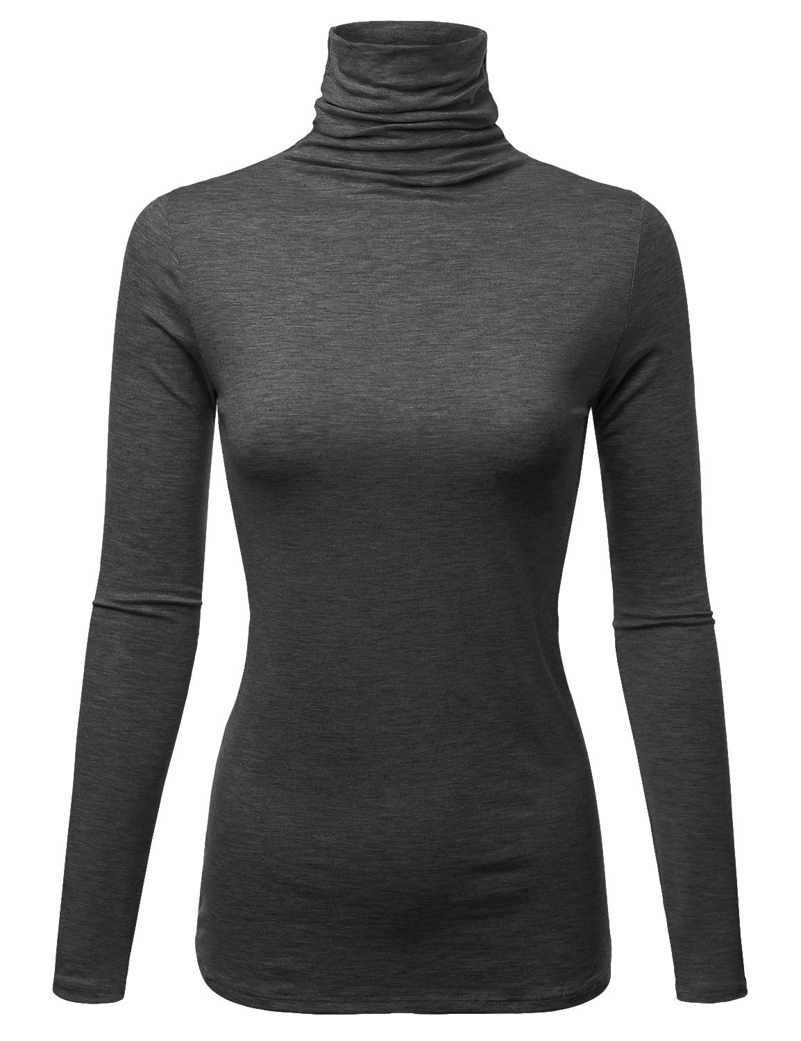 FASHIONOLIC Womens Premium Long Sleeve Turtleneck Lightweight Pullover Top Sweater (S-3X, Made in USA)