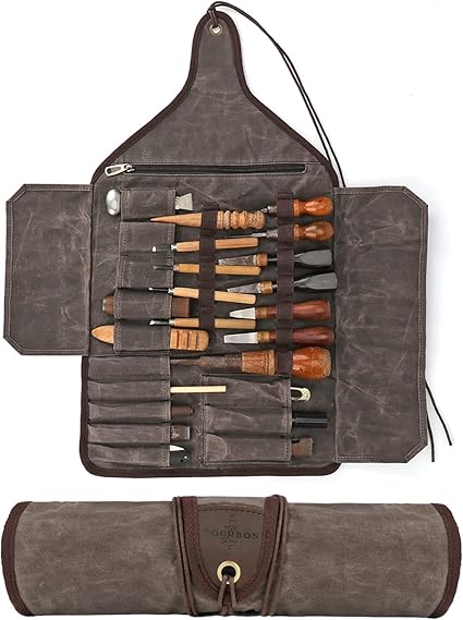 Consejos poco conocidos para facilitar la vida en Stardew Valley 6 71uO NYprpL. AC SX425 TOURBON Waxed Canvas Tool Roll Up Bag, 25-Pocket Wood Carving Chisel Carrying Case, Multi-Purpose Tool Pouch with Zipped Compartments