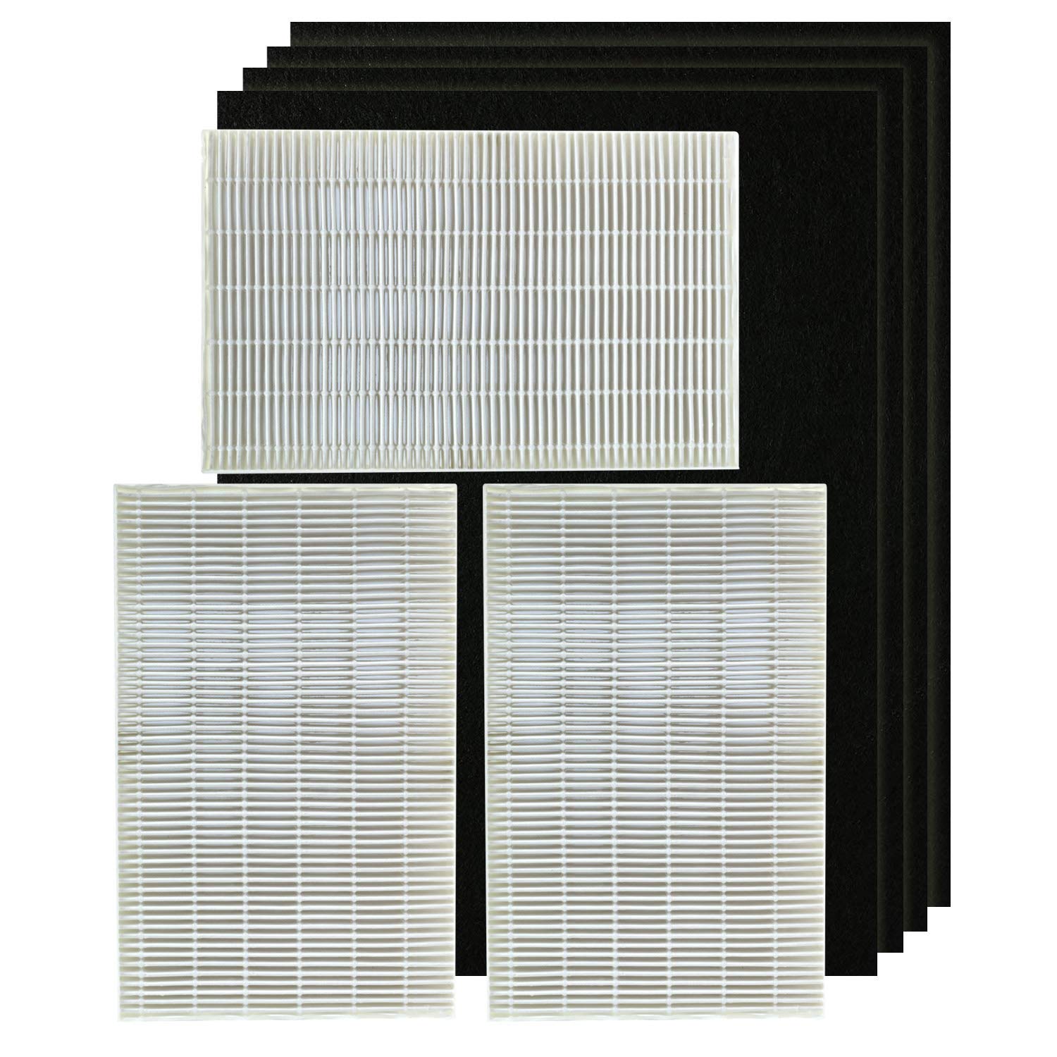 HPA300 True HEPA Replacement Filters Compatible with Honeywell Models HRF-R3,HPA300, HPA304, HPA5300, HPA 8350 Part# HRF-R3 HRF-AP1,3 HEPA + 4 Pre-Cut Charcoal PreFilters