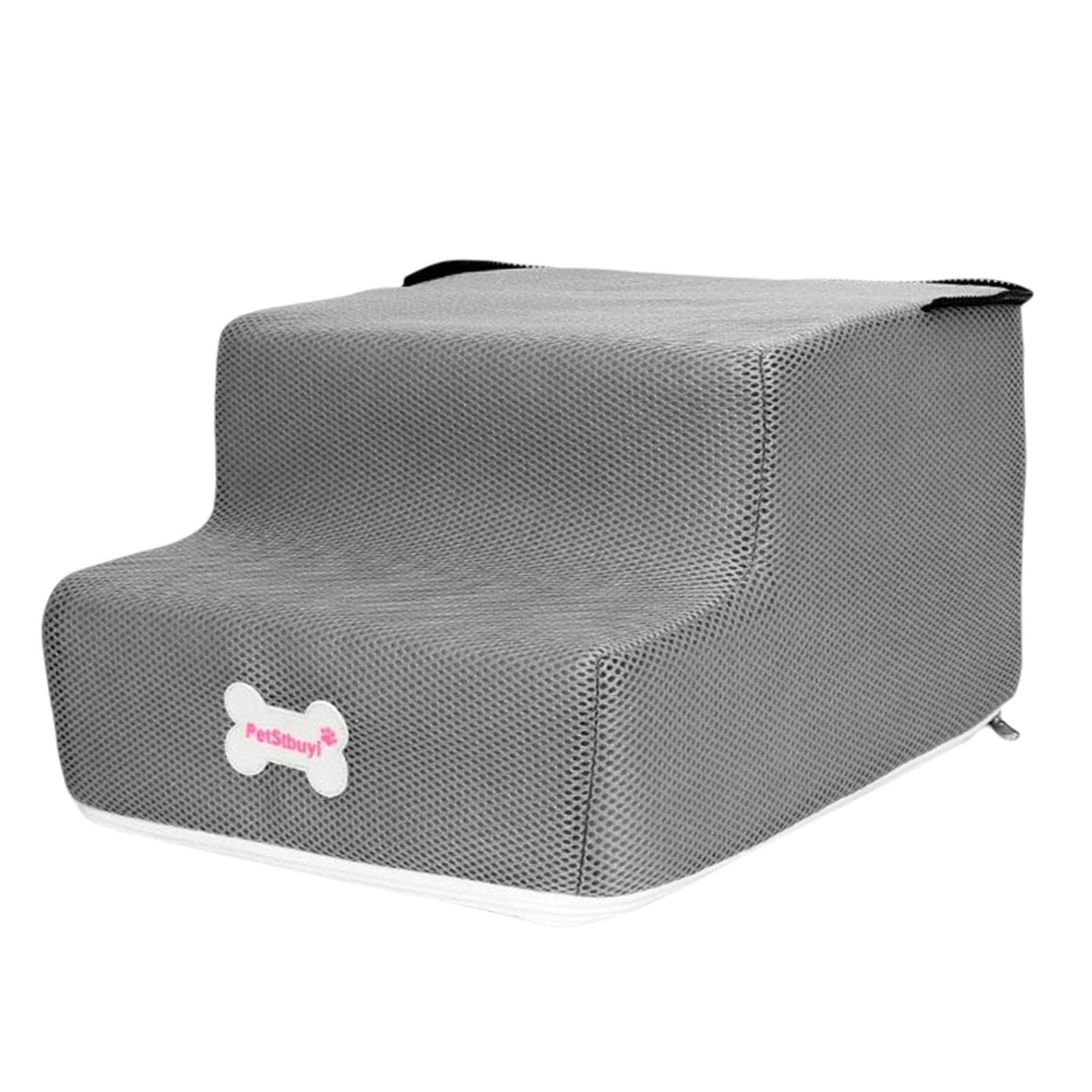 CALANDIS® Pet Stair Steps Foldable Washable Dog Pet Steps for Car Boot Injured Pets Grey | Sponge + Cloth | 1 Piece 2 Steps Dog Stair (B0BHWHQ2Y4) Amazon Price History, Amazon Price Tracker