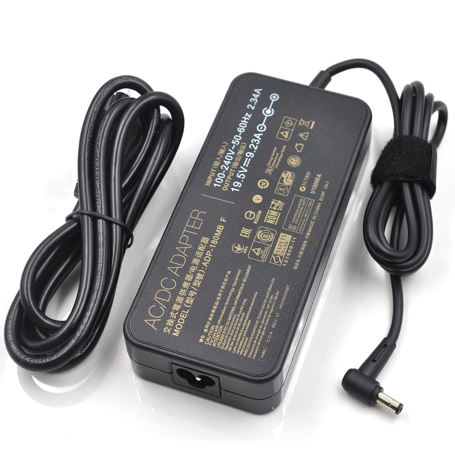 Photo 1 of 180W 19.5V 9.23A Laptop Charger ADP-180MB F Fit for Asus ROG G750JM G751JM G750JS G75VW G75VX GL502VT G750JW G750JM G750JX G751JL FX502VM FX702VM G-Series Gaming Laptop AC Adapter with Power Cord