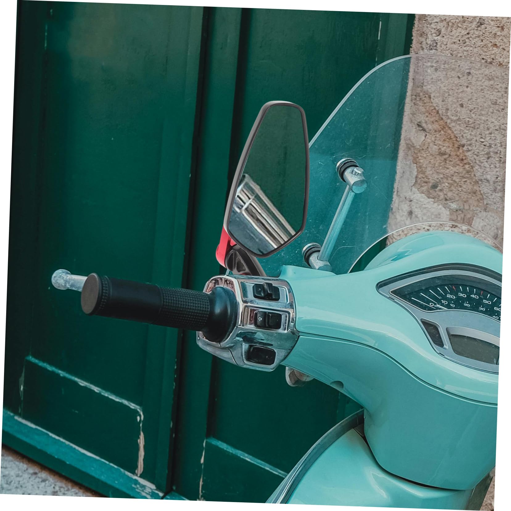 PRETYZOOM Specchietti Angolo in Alluminio Manubrio e Lega Regolabile per di Retrovisori 22mm, Visibilità Migliorata Veicoli Due Ruote per Scooter e Ciclomotori