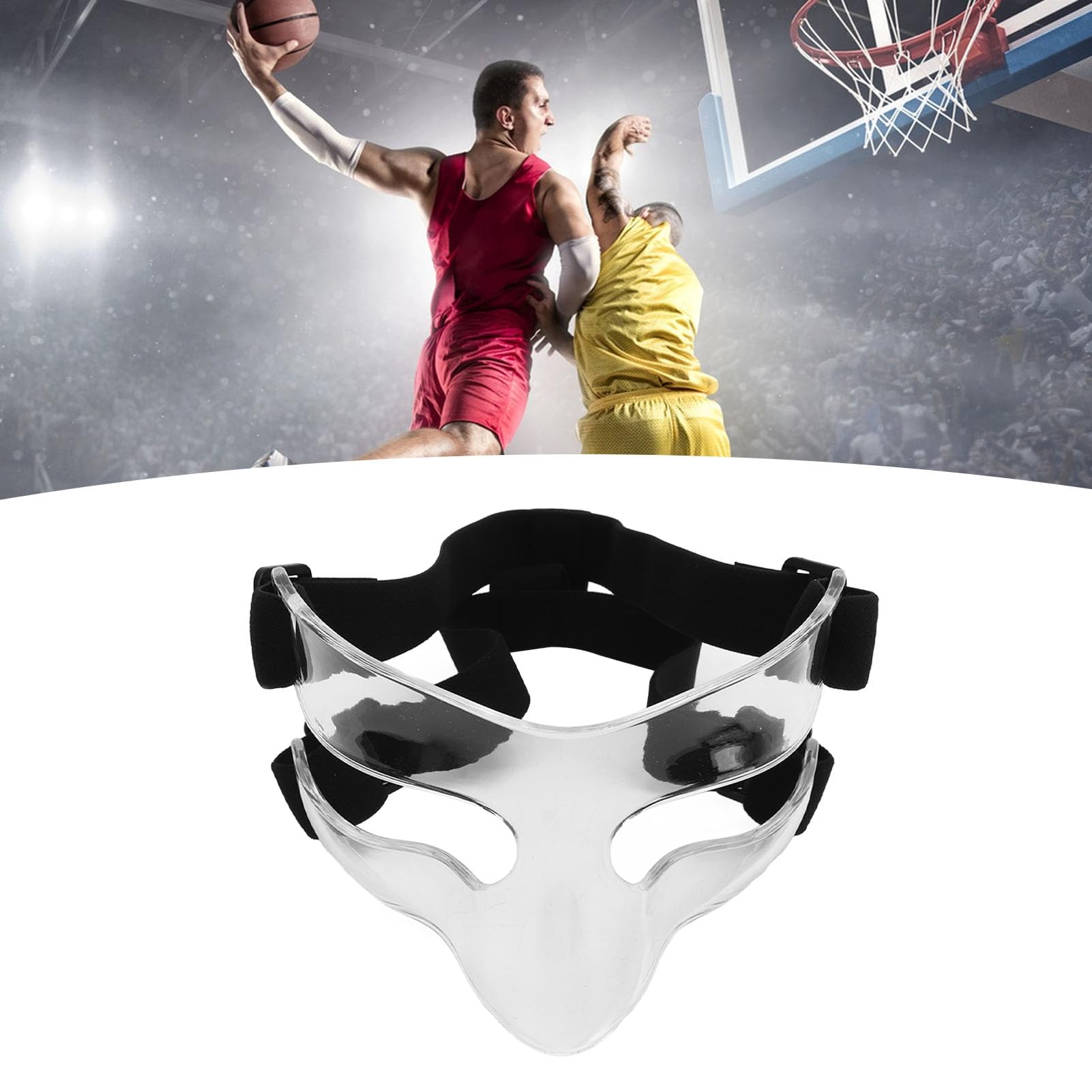 Protector de Nariz Transpirable para Deportes, Facial Transparente para Baloncesto, Protección de Nariz y Cara