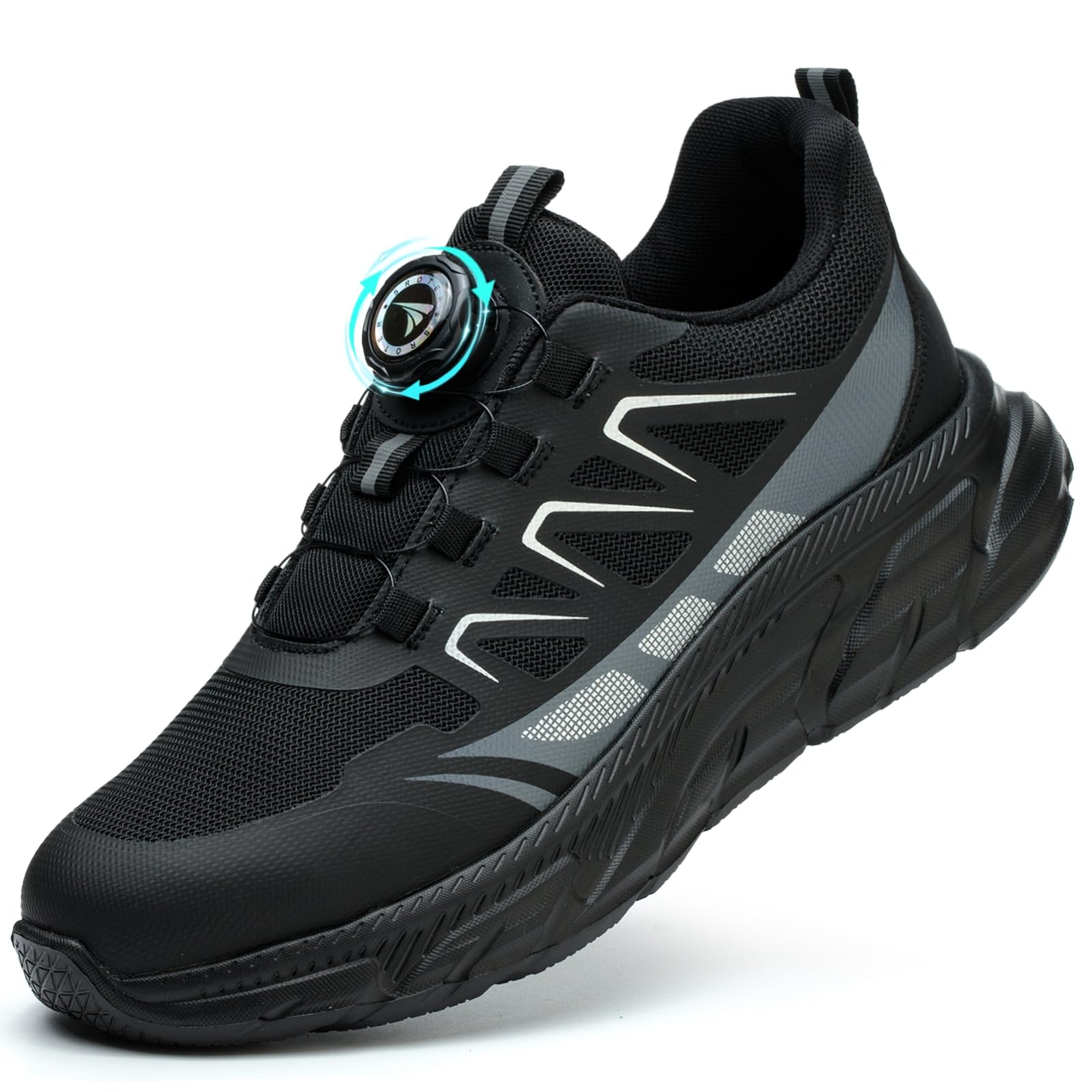 RASEARY Scarpe Antinfortunistiche Uomo Donna Leggere Scarpe da Lavoro Comode Scarpe da Antinfortunistica con Punta in Acciaio Traspiranti Antiscivolo Scarpe Protettive Industriali