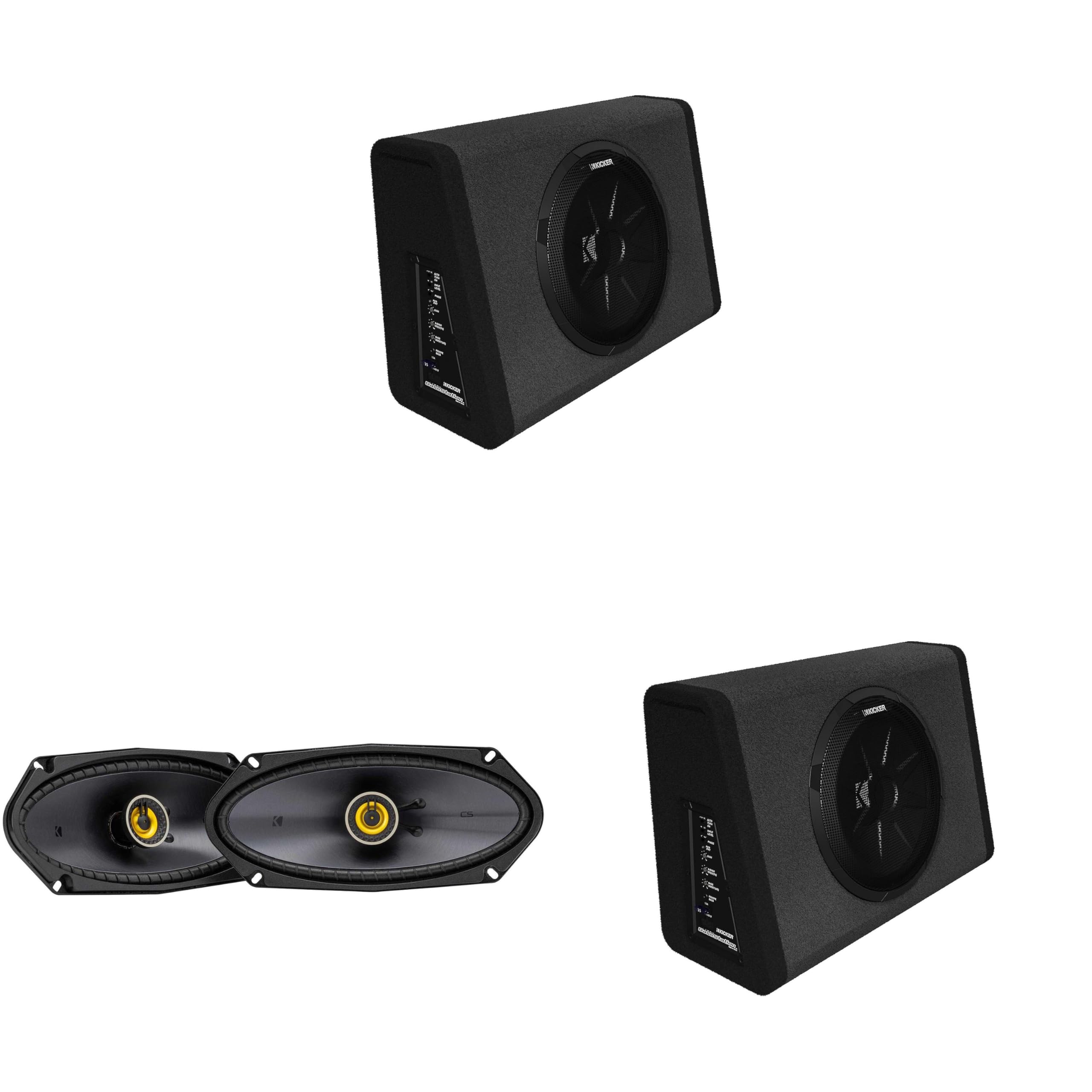 KICKER (2 11PT250 Powered Truck Enclosure & 50CSC4104 4x10 Bundle