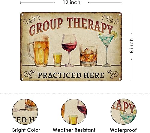 Miniatura 2 de Sanwarm Letrero de metal para decoración de pared para sala de estar, cafetería, bar, club, oficina, hogar, decoración de pared, 12 x 8 pulgadas