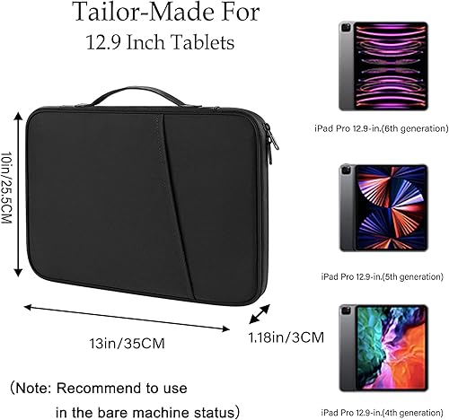 Miniatura 9 de Funda de transporte para tableta de 9 a 11 pulgadas para iPad Pro 11 (2022-2018), iPad 10.9 (10. generación), iPad Air (54 generación), Galaxy Tab