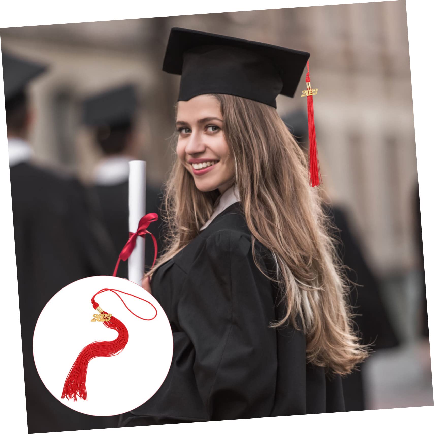 NUOBESTY 3 Set Di Nappe Per Cappelli Da Laurea Con Ricamo Dellanno Eleganti Accessori Per Cappelli Da Laurea Per Sessioni Fotografiche 10 Pezzi * 3