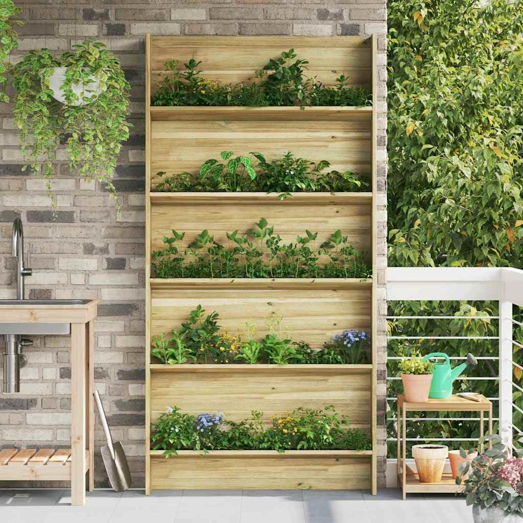 vidaXL Estanterías para Plantas con Estante Marrón 90 x 15 x 180 cm, Jardín y terraza, soluciones de Almacenamiento rústico, jardineras en Niveles, estanterías duraderas, Soporte para Plantas