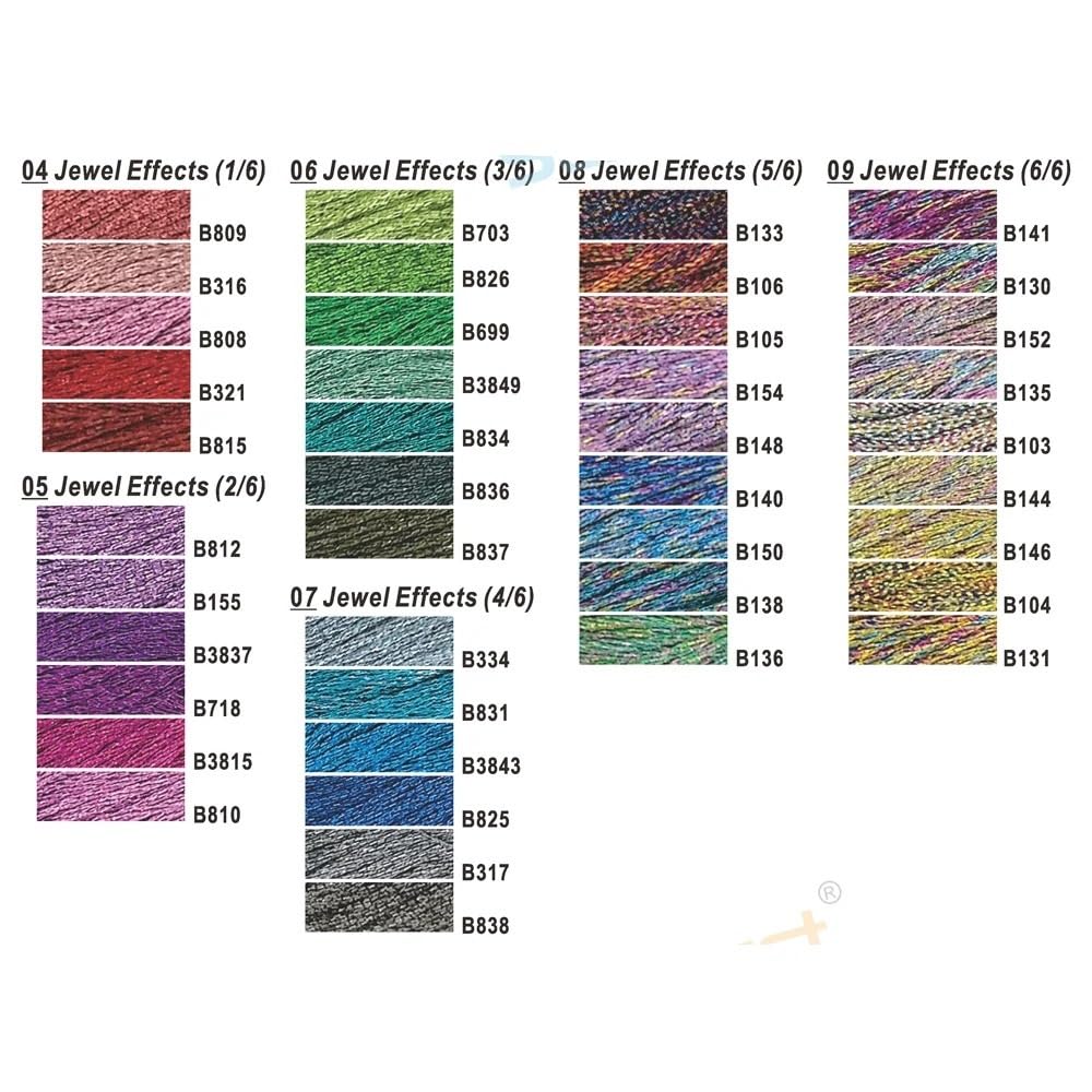 CHENJIAHAO FreundschaftsarmbäNder Selber Machen Mehrfarbiges metallisches Stickgarn, glänzendes Kreuzstich-Flossgarn auf Strängen, Nähset Stickgarn(50 skeins)
