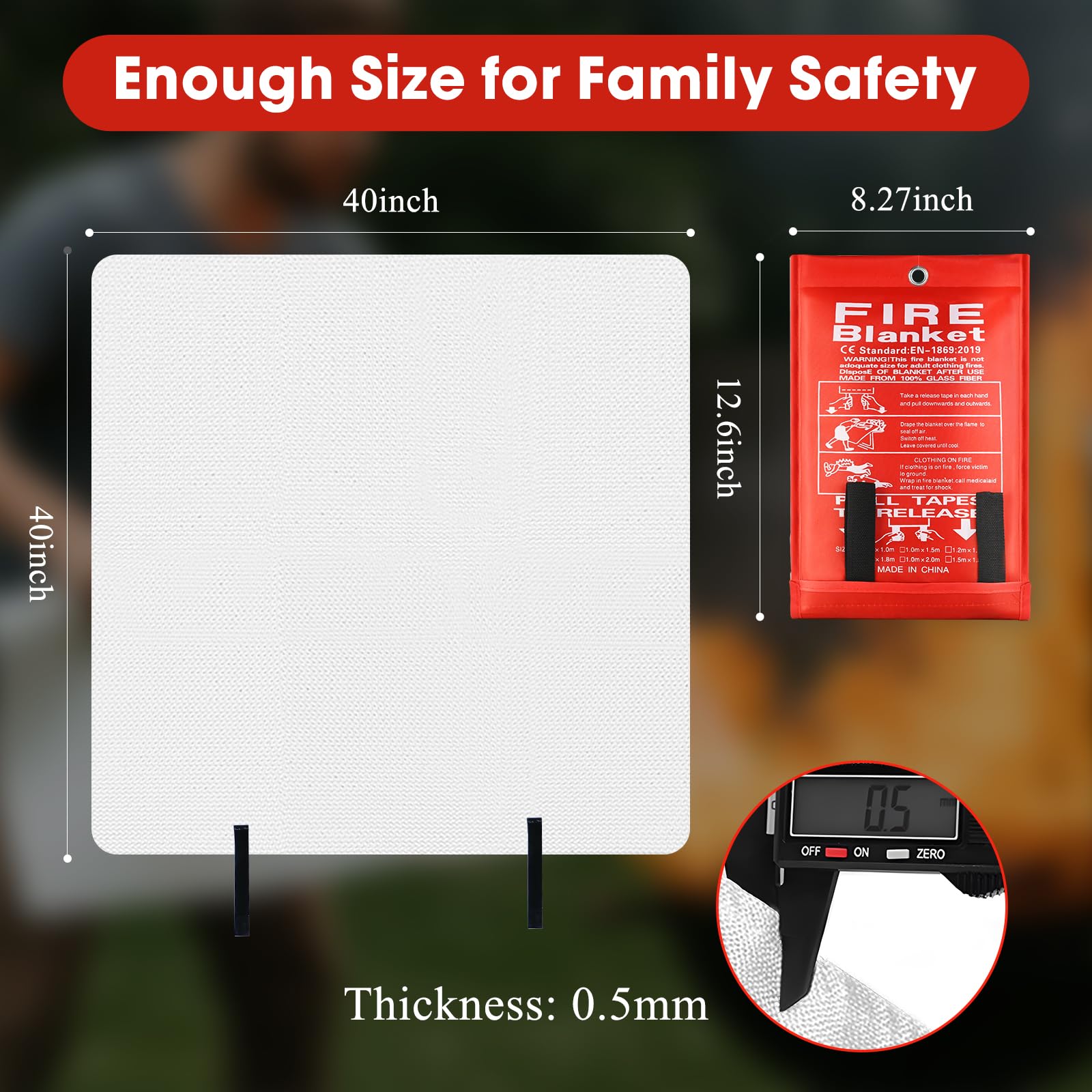 Fire Blankets Emergency - Home & Kitchen Protection -2