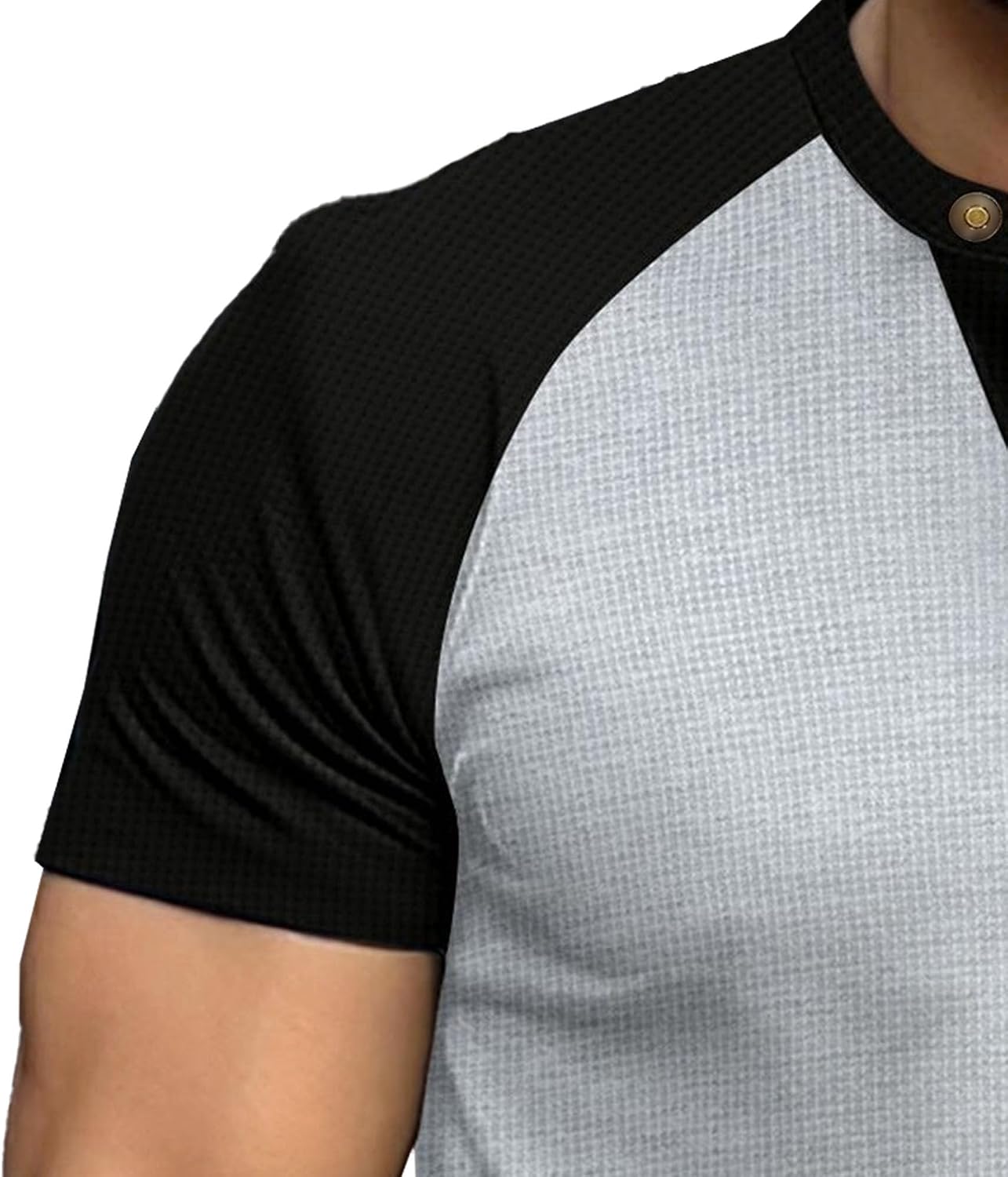 Men's Short Sleeve Henley Shirts Casual Lightweight Slim Fit Henley T-Shirts Gym Workout Athletic Basic Tees Tops