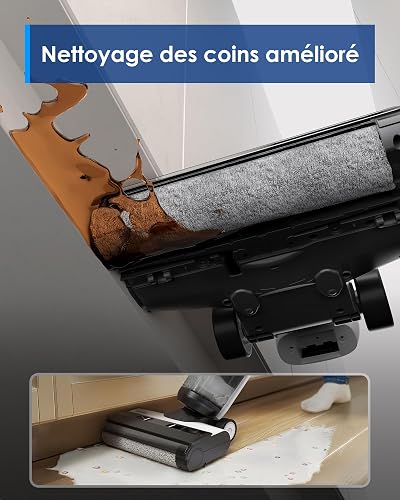 Tineco Floor One S5 Aspirateur Eau et Poussière sans Fil Intelligent pour sols durs, écran Digital, Longue autonomie, Parfait pour Les saletés collantes et Les Poils d’Animaux, économie d'espace - 5